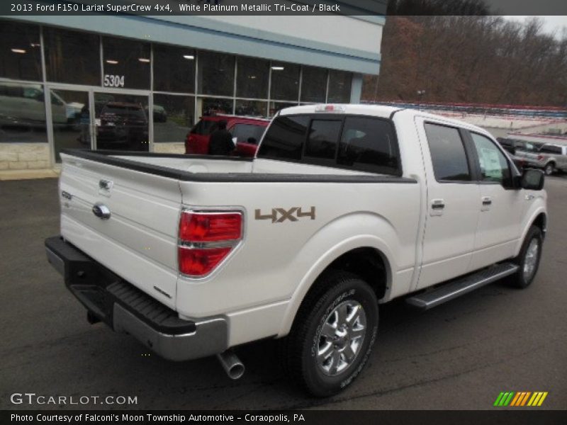 White Platinum Metallic Tri-Coat / Black 2013 Ford F150 Lariat SuperCrew 4x4