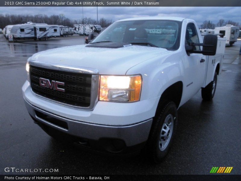 Summit White / Dark Titanium 2013 GMC Sierra 2500HD Regular Cab 4x4 Utility Truck