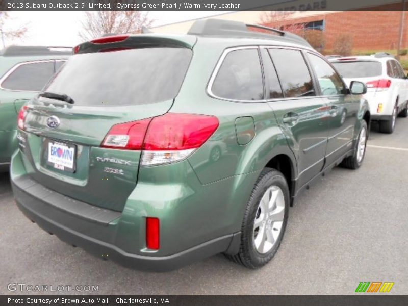 Cypress Green Pearl / Warm Ivory Leather 2013 Subaru Outback 2.5i Limited