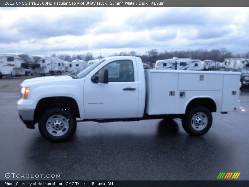 Summit White / Dark Titanium 2013 GMC Sierra 2500HD Regular Cab 4x4 Utility Truck