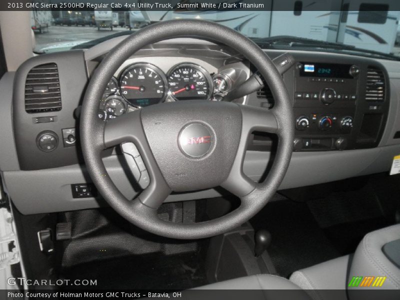 Summit White / Dark Titanium 2013 GMC Sierra 2500HD Regular Cab 4x4 Utility Truck