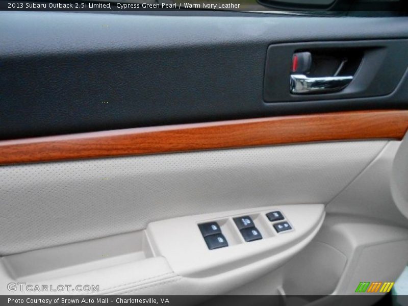 Cypress Green Pearl / Warm Ivory Leather 2013 Subaru Outback 2.5i Limited