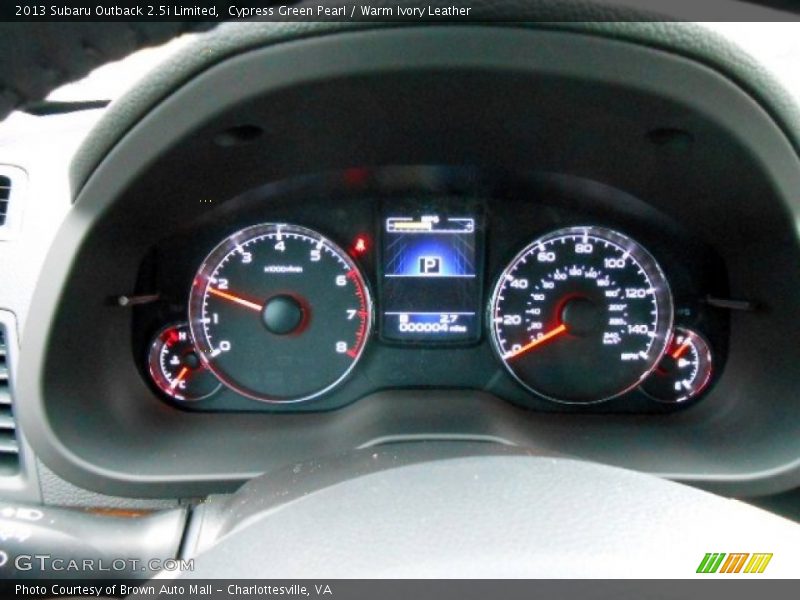 Cypress Green Pearl / Warm Ivory Leather 2013 Subaru Outback 2.5i Limited