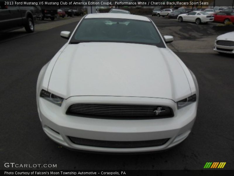 Performance White / Charcoal Black/Recaro Sport Seats 2013 Ford Mustang V6 Mustang Club of America Edition Coupe