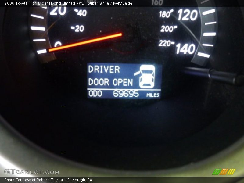Super White / Ivory Beige 2006 Toyota Highlander Hybrid Limited 4WD