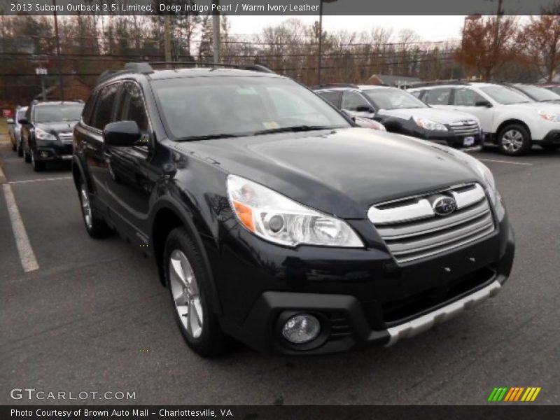 Deep Indigo Pearl / Warm Ivory Leather 2013 Subaru Outback 2.5i Limited