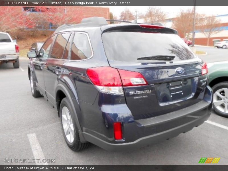 Deep Indigo Pearl / Warm Ivory Leather 2013 Subaru Outback 2.5i Limited