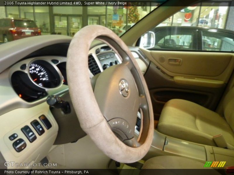 Super White / Ivory Beige 2006 Toyota Highlander Hybrid Limited 4WD