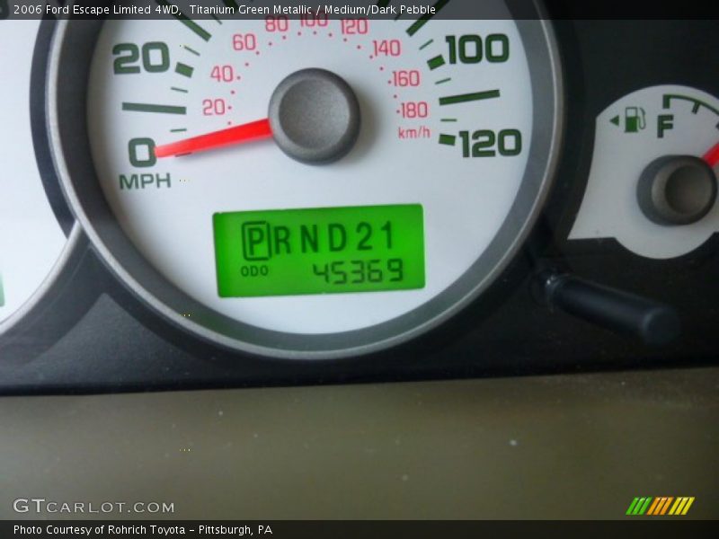 Titanium Green Metallic / Medium/Dark Pebble 2006 Ford Escape Limited 4WD