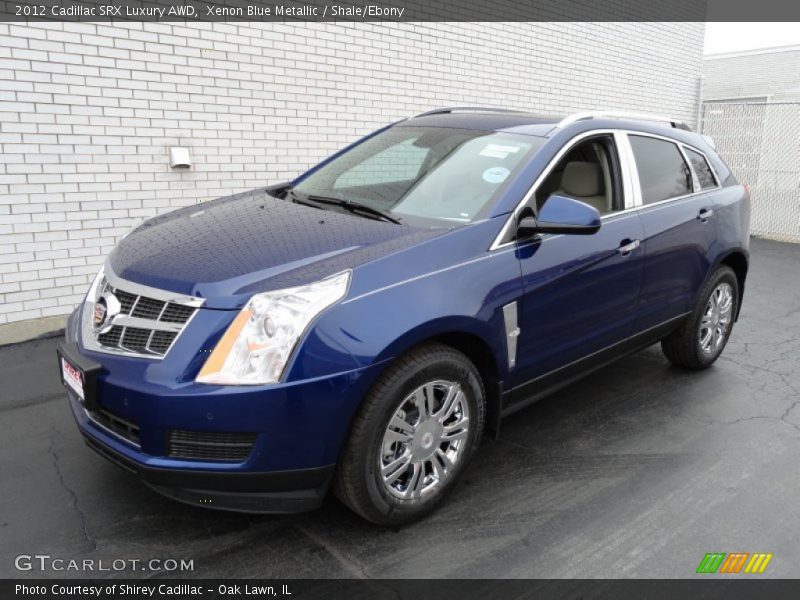 Xenon Blue Metallic / Shale/Ebony 2012 Cadillac SRX Luxury AWD