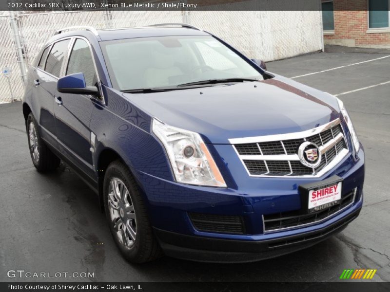 Xenon Blue Metallic / Shale/Ebony 2012 Cadillac SRX Luxury AWD