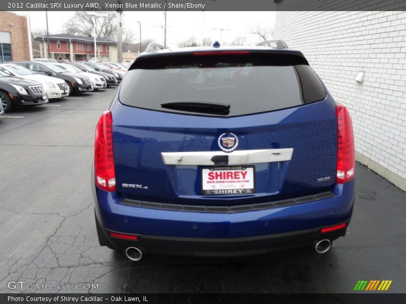 Xenon Blue Metallic / Shale/Ebony 2012 Cadillac SRX Luxury AWD