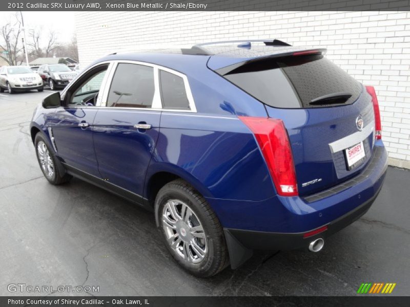 Xenon Blue Metallic / Shale/Ebony 2012 Cadillac SRX Luxury AWD