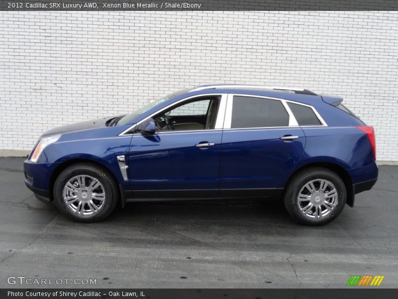 Xenon Blue Metallic / Shale/Ebony 2012 Cadillac SRX Luxury AWD