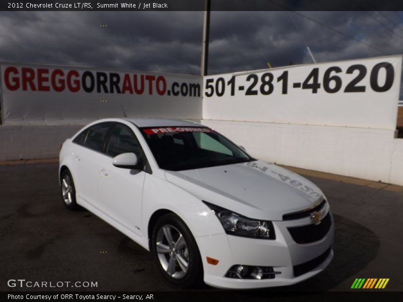 Summit White / Jet Black 2012 Chevrolet Cruze LT/RS