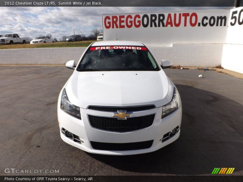Summit White / Jet Black 2012 Chevrolet Cruze LT/RS
