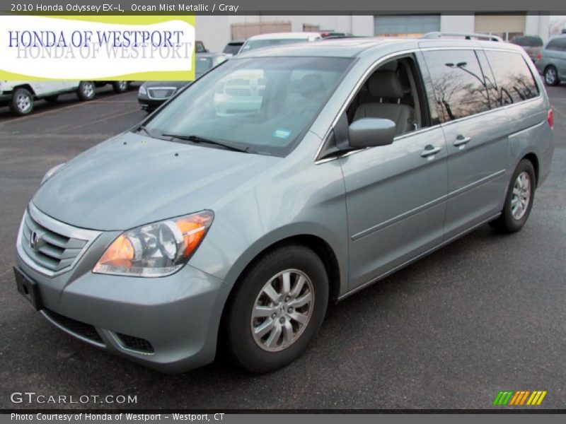 Ocean Mist Metallic / Gray 2010 Honda Odyssey EX-L