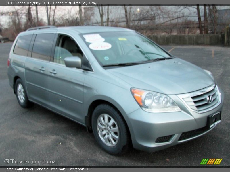 Ocean Mist Metallic / Gray 2010 Honda Odyssey EX-L