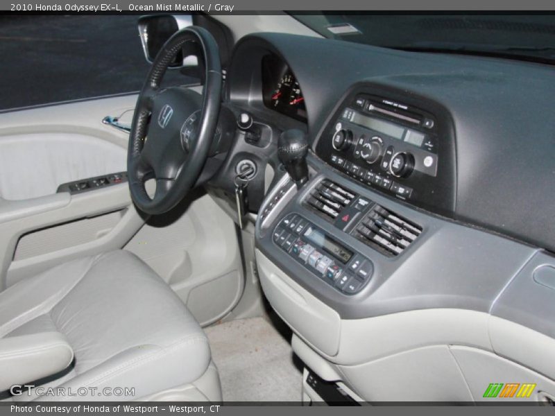 Ocean Mist Metallic / Gray 2010 Honda Odyssey EX-L