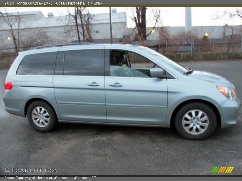 Ocean Mist Metallic / Gray 2010 Honda Odyssey EX-L