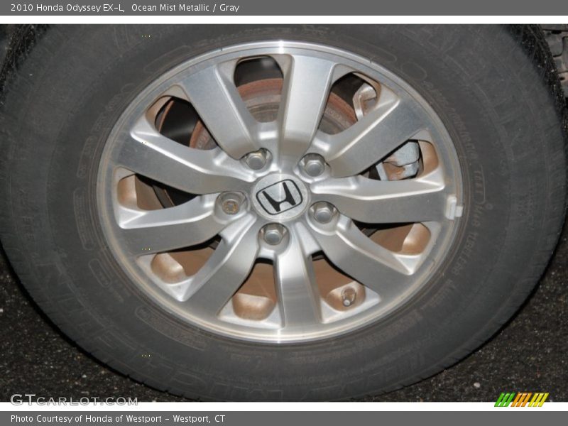 Ocean Mist Metallic / Gray 2010 Honda Odyssey EX-L