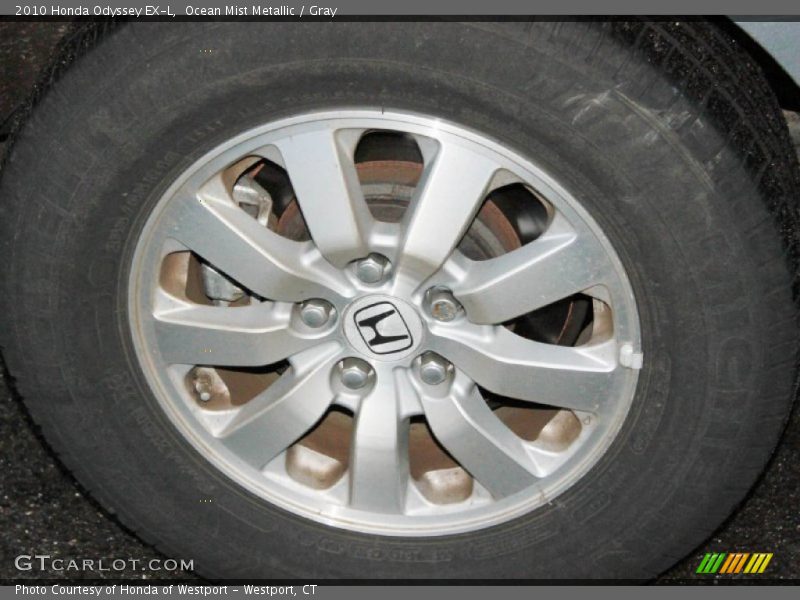 Ocean Mist Metallic / Gray 2010 Honda Odyssey EX-L