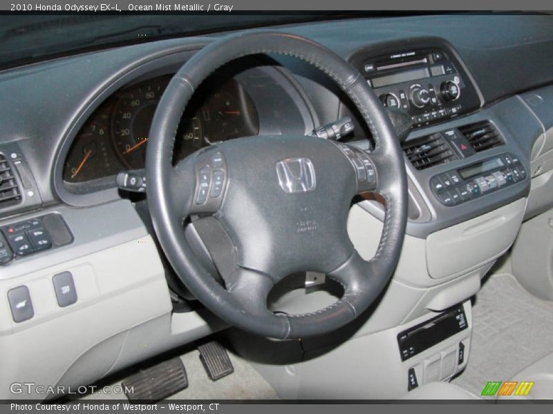 Ocean Mist Metallic / Gray 2010 Honda Odyssey EX-L