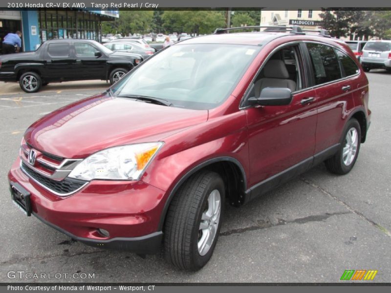 Tango Red Pearl / Gray 2010 Honda CR-V EX AWD