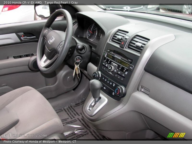Tango Red Pearl / Gray 2010 Honda CR-V EX AWD