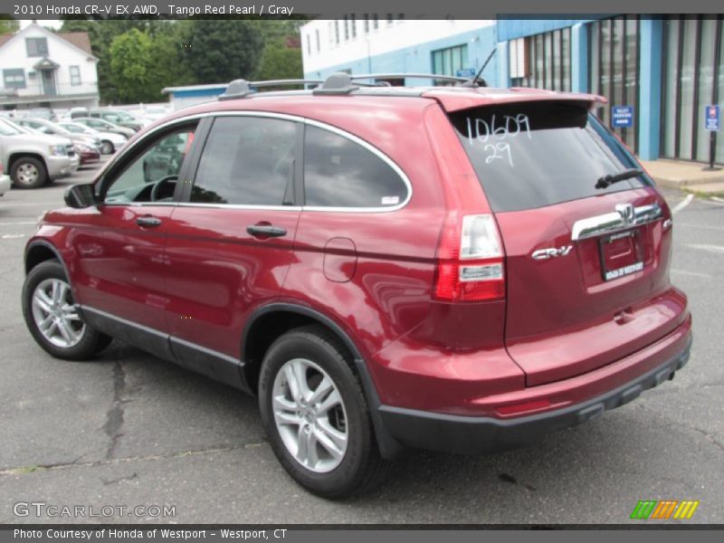 Tango Red Pearl / Gray 2010 Honda CR-V EX AWD