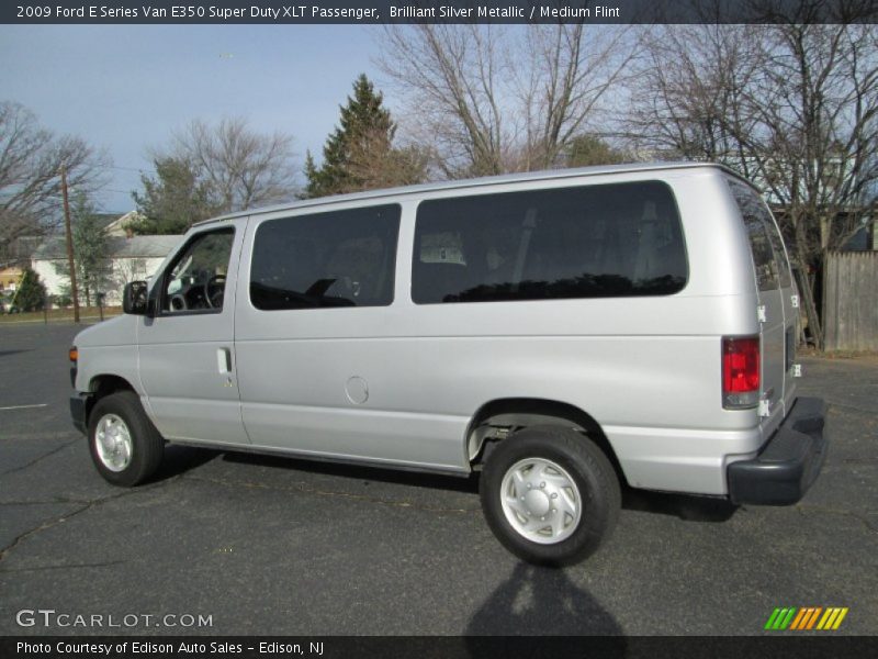 Brilliant Silver Metallic / Medium Flint 2009 Ford E Series Van E350 Super Duty XLT Passenger