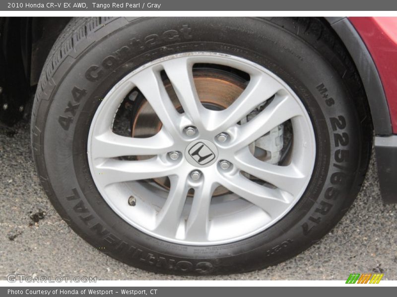 Tango Red Pearl / Gray 2010 Honda CR-V EX AWD