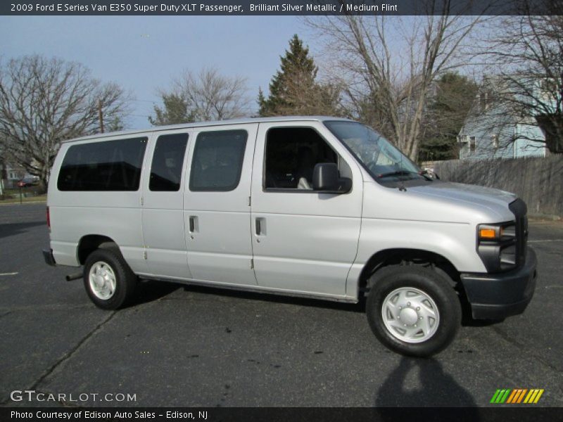 Brilliant Silver Metallic / Medium Flint 2009 Ford E Series Van E350 Super Duty XLT Passenger