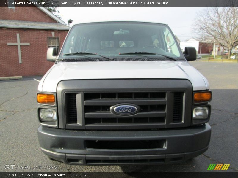 Brilliant Silver Metallic / Medium Flint 2009 Ford E Series Van E350 Super Duty XLT Passenger