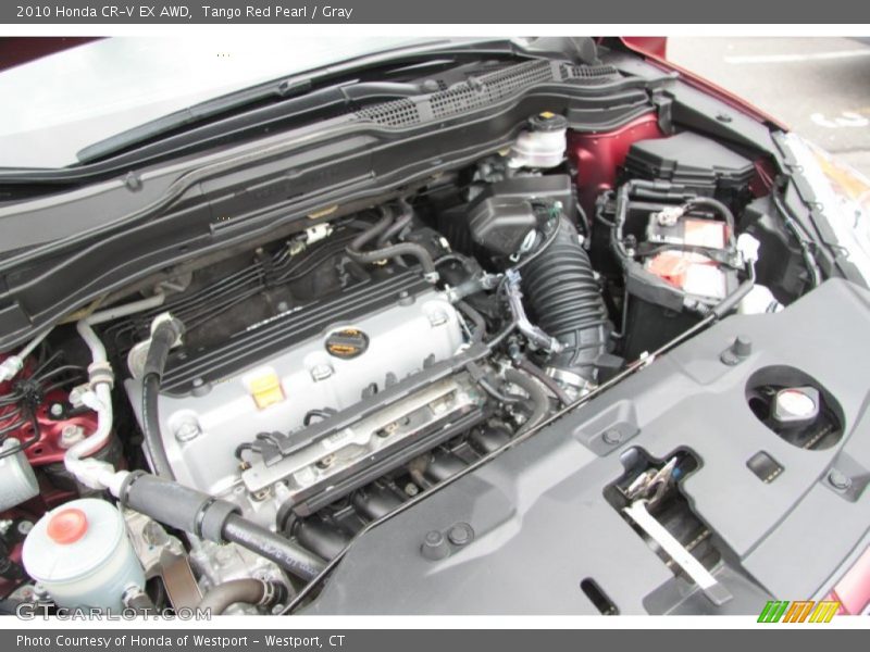 Tango Red Pearl / Gray 2010 Honda CR-V EX AWD