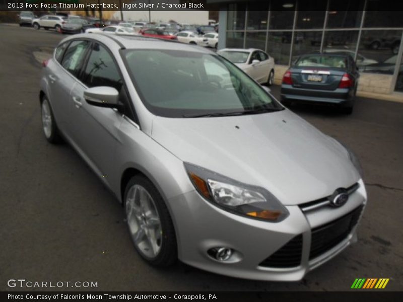 Ingot Silver / Charcoal Black 2013 Ford Focus Titanium Hatchback