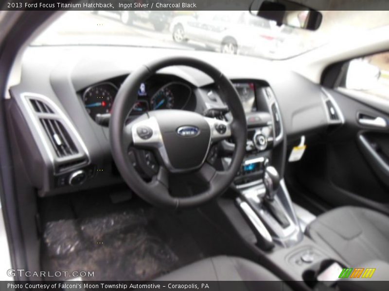 Ingot Silver / Charcoal Black 2013 Ford Focus Titanium Hatchback