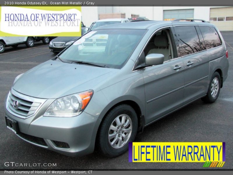 Ocean Mist Metallic / Gray 2010 Honda Odyssey EX