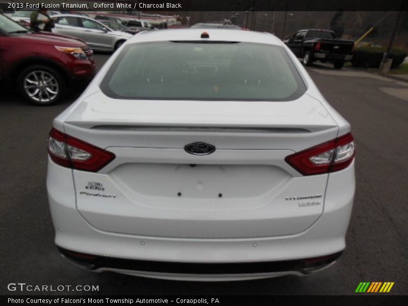 Oxford White / Charcoal Black 2013 Ford Fusion Titanium