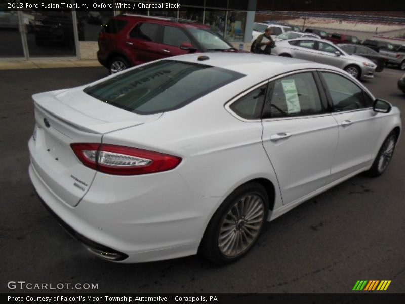 Oxford White / Charcoal Black 2013 Ford Fusion Titanium