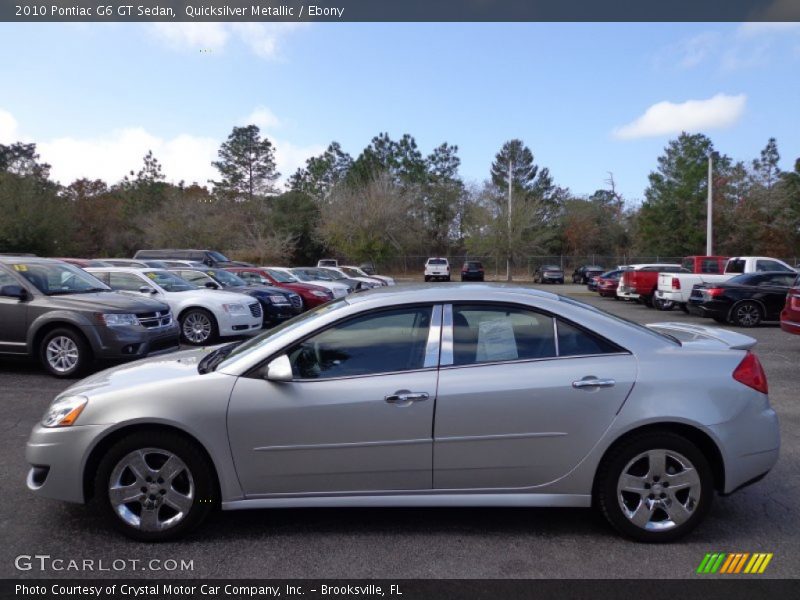 Quicksilver Metallic / Ebony 2010 Pontiac G6 GT Sedan