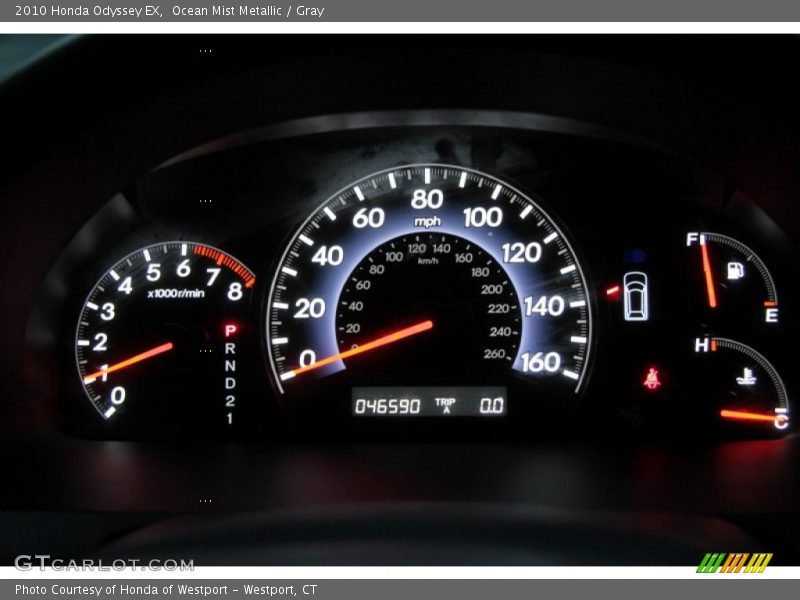 Ocean Mist Metallic / Gray 2010 Honda Odyssey EX