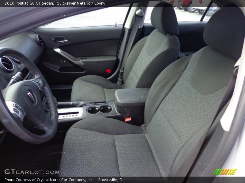 Quicksilver Metallic / Ebony 2010 Pontiac G6 GT Sedan