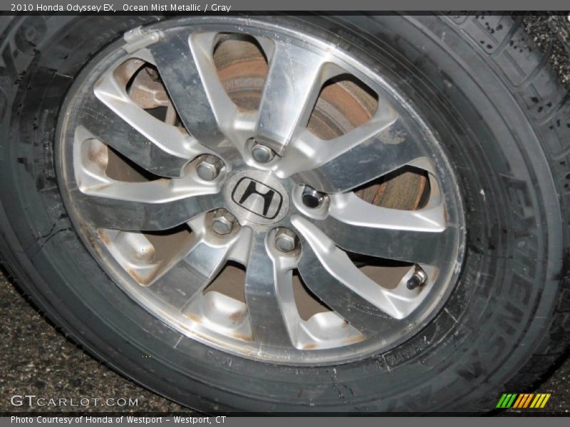 Ocean Mist Metallic / Gray 2010 Honda Odyssey EX