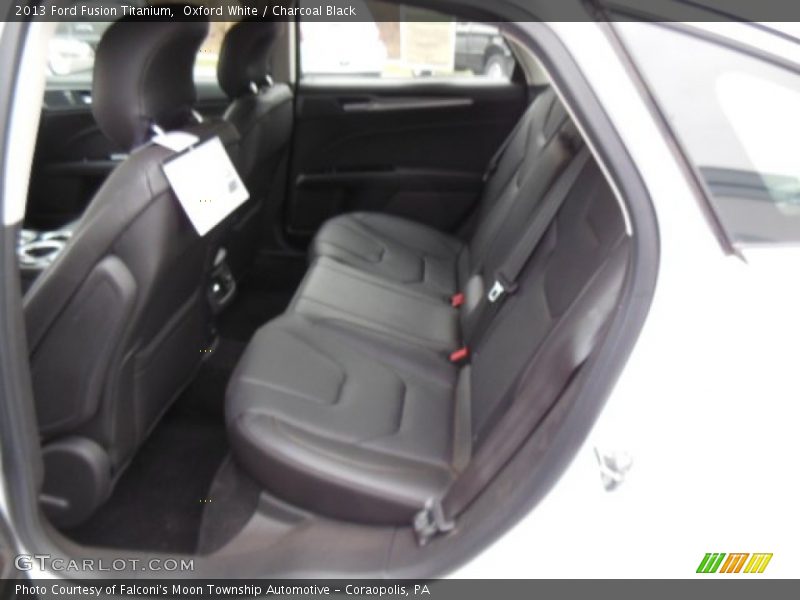 Oxford White / Charcoal Black 2013 Ford Fusion Titanium