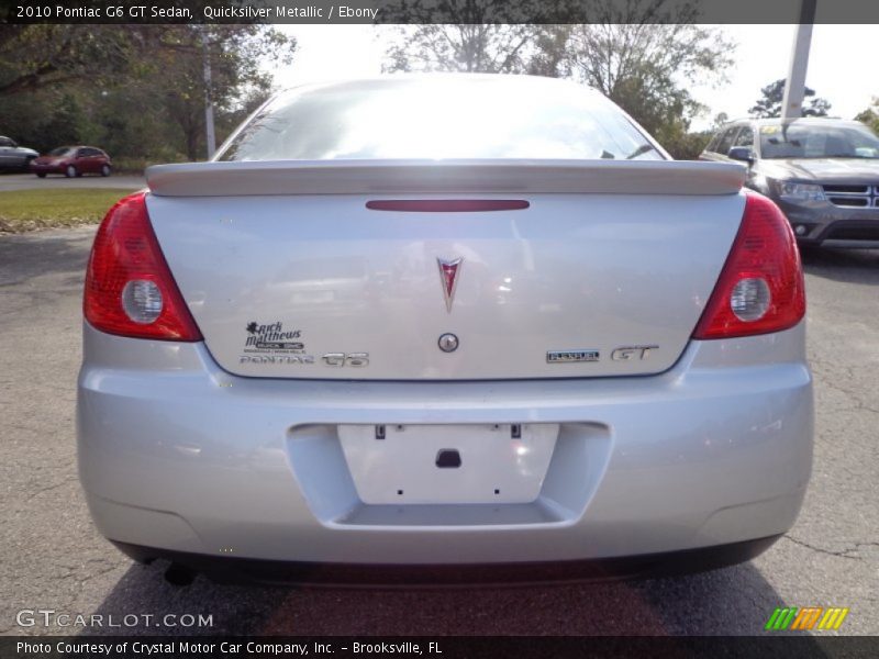 Quicksilver Metallic / Ebony 2010 Pontiac G6 GT Sedan
