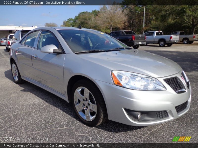 Quicksilver Metallic / Ebony 2010 Pontiac G6 GT Sedan