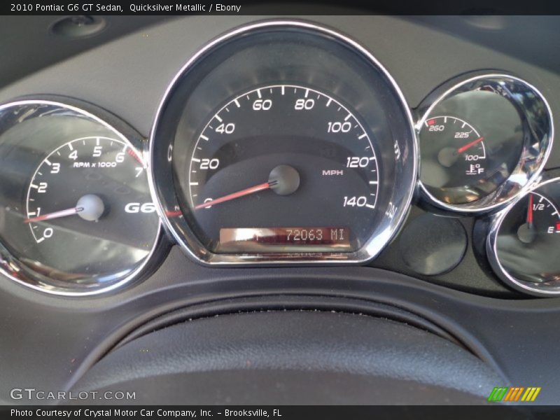 Quicksilver Metallic / Ebony 2010 Pontiac G6 GT Sedan