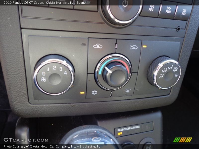 Quicksilver Metallic / Ebony 2010 Pontiac G6 GT Sedan