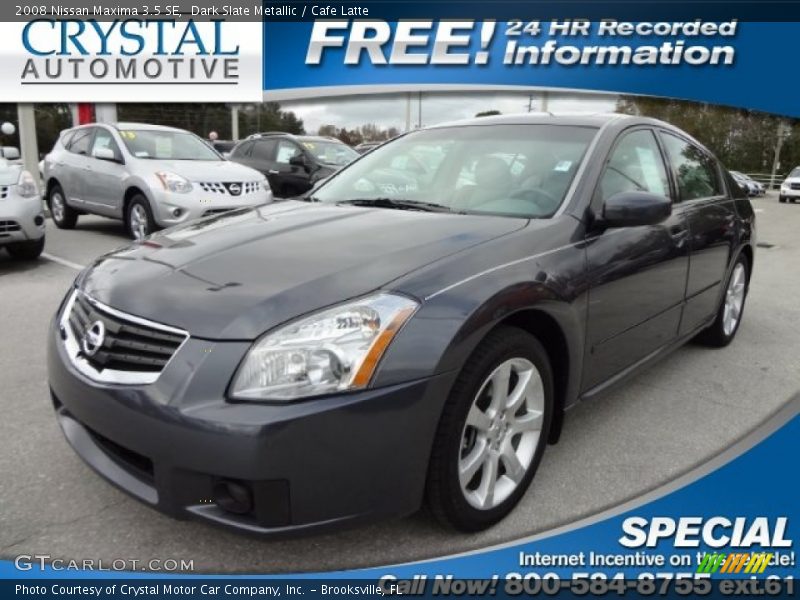 Dark Slate Metallic / Cafe Latte 2008 Nissan Maxima 3.5 SE